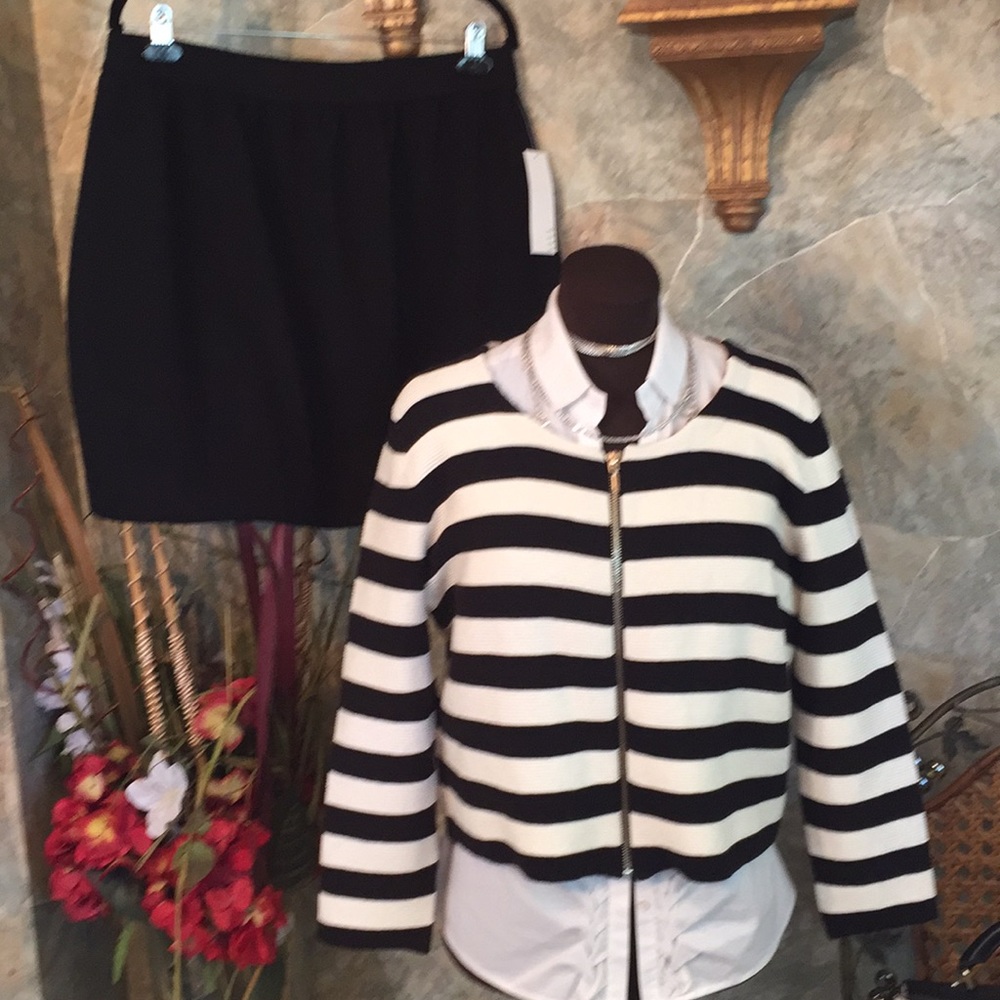 Elle 🌹 2 piece suit skirt and Sweater jacket set - Picture 2 of 16
